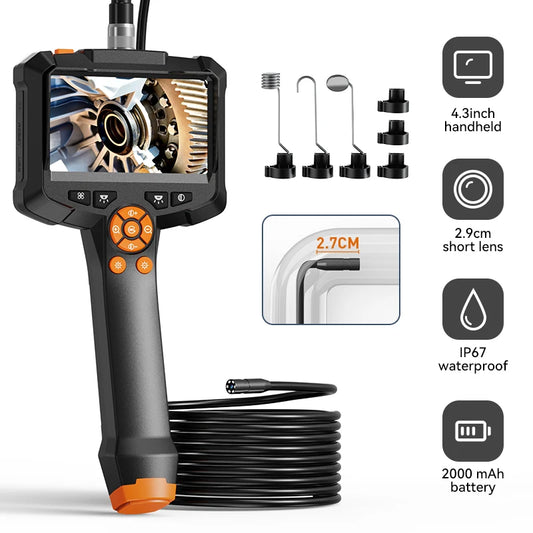 HD 1080P Endoscope Camera – 4.3” IPS Waterproof Screen | Professional Inspection Tool