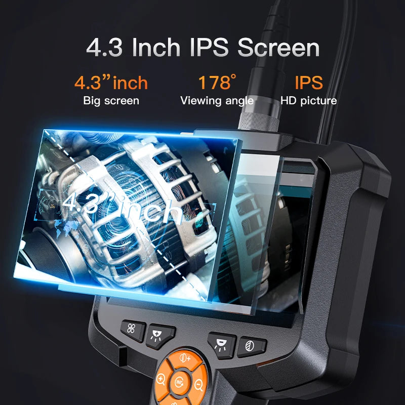 HD 1080P Endoscope Camera – 4.3” IPS Waterproof Screen | Professional Inspection Tool