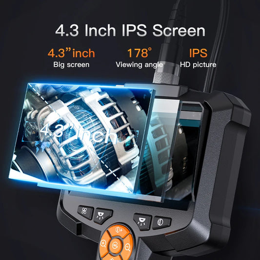 HD 1080P Endoscope Camera – 4.3” IPS Waterproof Screen | Professional Inspection Tool